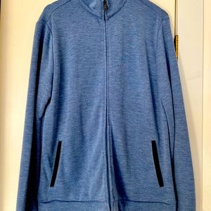 Large light blue, Banana Republic men’s zipped sweater.